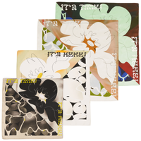 Bundle of 4 Furoshiki Wraps by Essery Waller | 18", 28", 35" & 50", Mulberry Silk