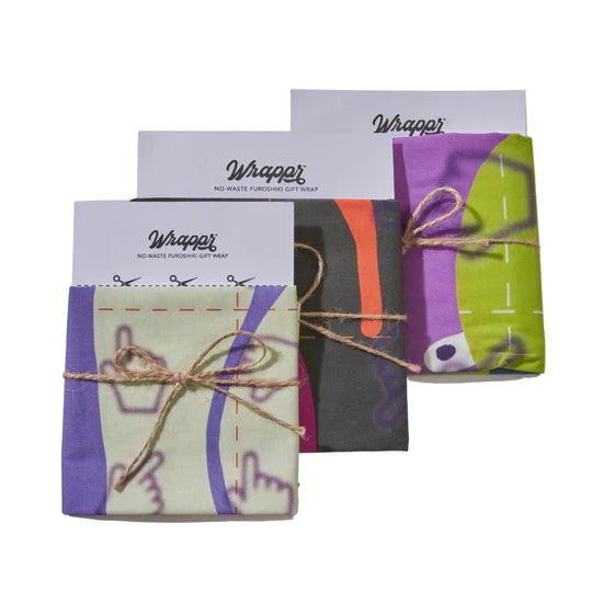 New Beginnings Collection Bundle | 3 Furoshiki Gift Wraps by Keeenue, 18", 28" & 35" - Wrappr