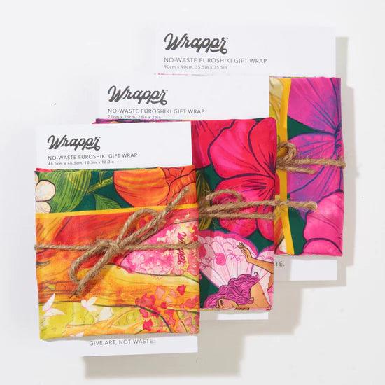 Tapestry Collection Bundle | 3 Furoshiki Gift Wraps by Noelle Anne Navarrete, 18", 28" & 35" - Wrappr