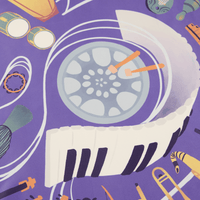 Soundtrack of Love | 28" Furoshiki Gift Wrap by Janelle Lewis - Wrappr