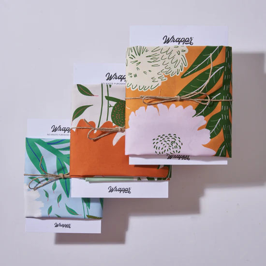 Wander Collection Bundle | 3 Furoshiki Gift Wraps by Sophia Choi, 18", 28" & 35"