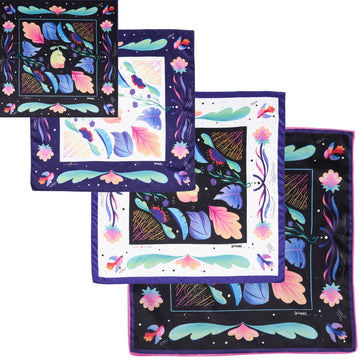 Harmony Collection Bundle | 4 Furoshiki Gift Wraps by Nina Ramos, 18", 28", 35"& 50"