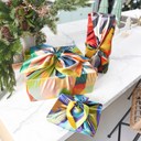 Bundle of 3 Furoshiki Wraps by Essery Waller | 18", 28" & 35", Mulberry Silk