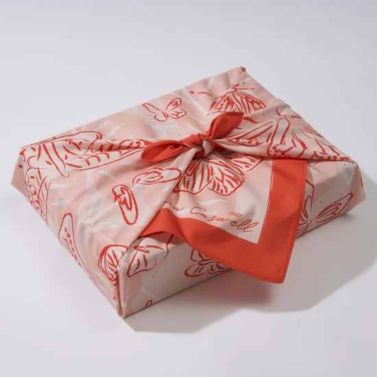 Social Butterfly Collection Bundle | 3 Furoshiki Gift Wraps by Jenna Caswell, 18", 28" & 35"