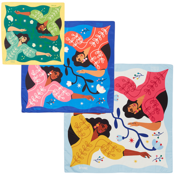 Réinitialiser le pack de collection | 3 emballages cadeaux Furoshiki par Jerilyn Guerrero, 18", 28", 35" et 50"