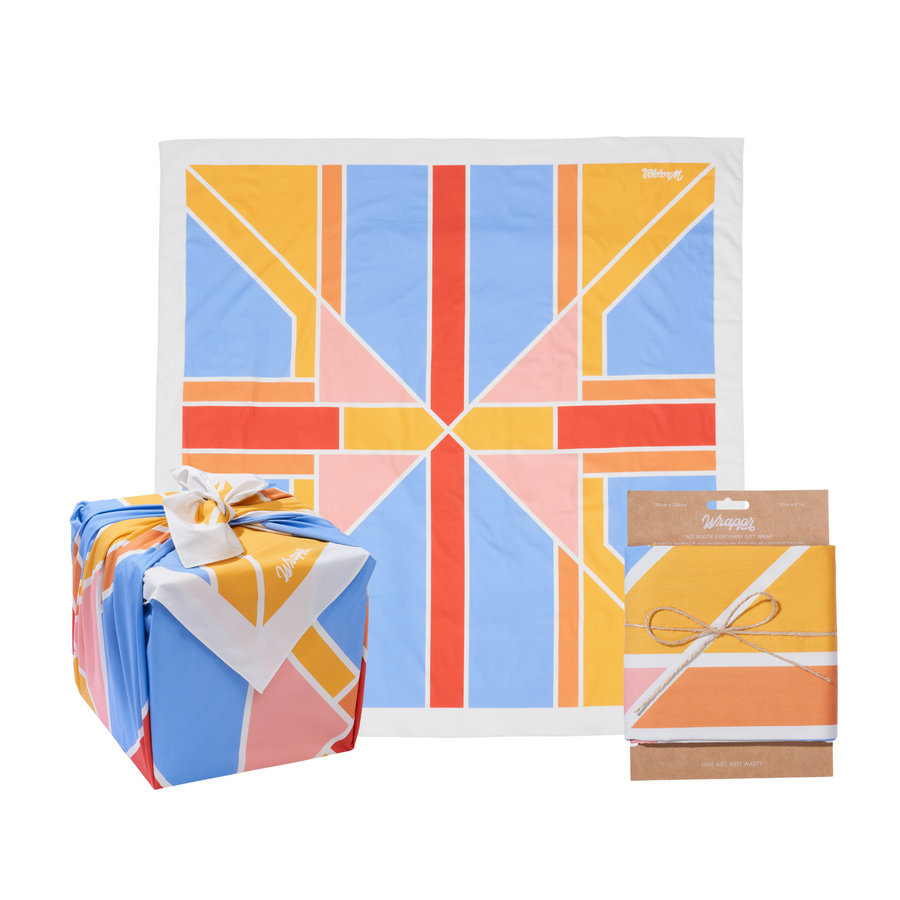 Furoshiki Gift Wrap by Laura Sevigny | 18", 28", 35" & 50" | Recycled Polyester