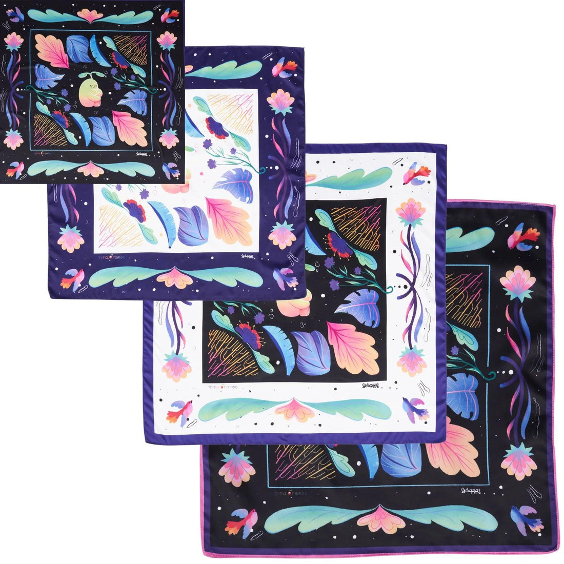 Harmony Collection Bundle | 4 Furoshiki Gift Wraps by Nina Ramos, 18", 28", 35"& 50" - Wrappr