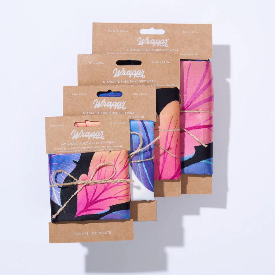 Harmony Collection Bundle | 4 Furoshiki Gift Wraps by Nina Ramos, 18", 28", 35"& 50" - Wrappr