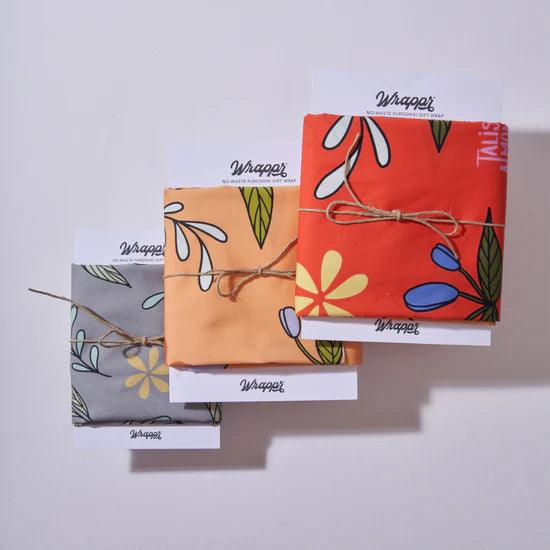 Homegrown Collection Bundle | 3 Furoshiki Gift Wraps by Talisa Almonte, 18", 28" & 35" - Wrappr