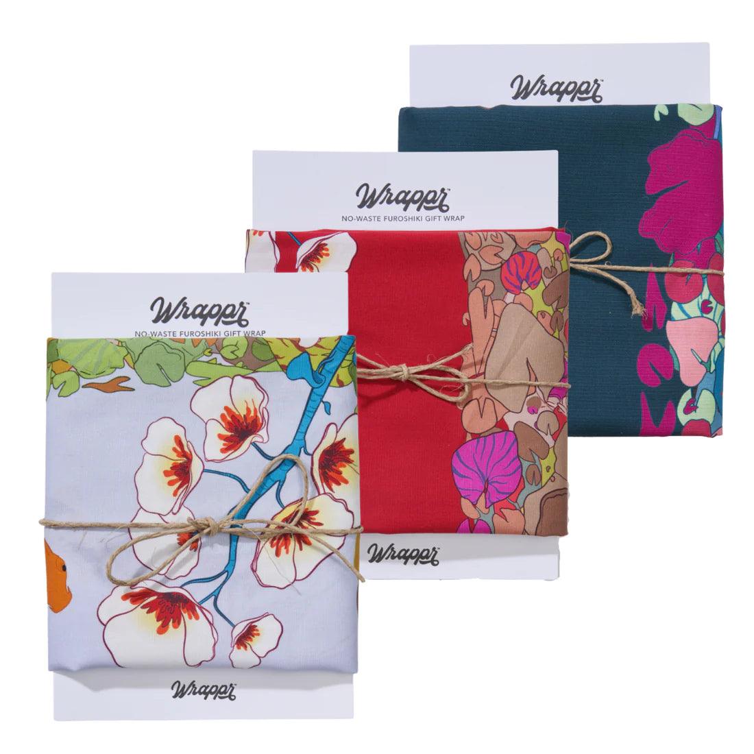 Koi & The Lilly Collection Bundle | 3 Furoshiki Gift Wraps by Adam Klassen, 18", 28" & 35" - Wrappr