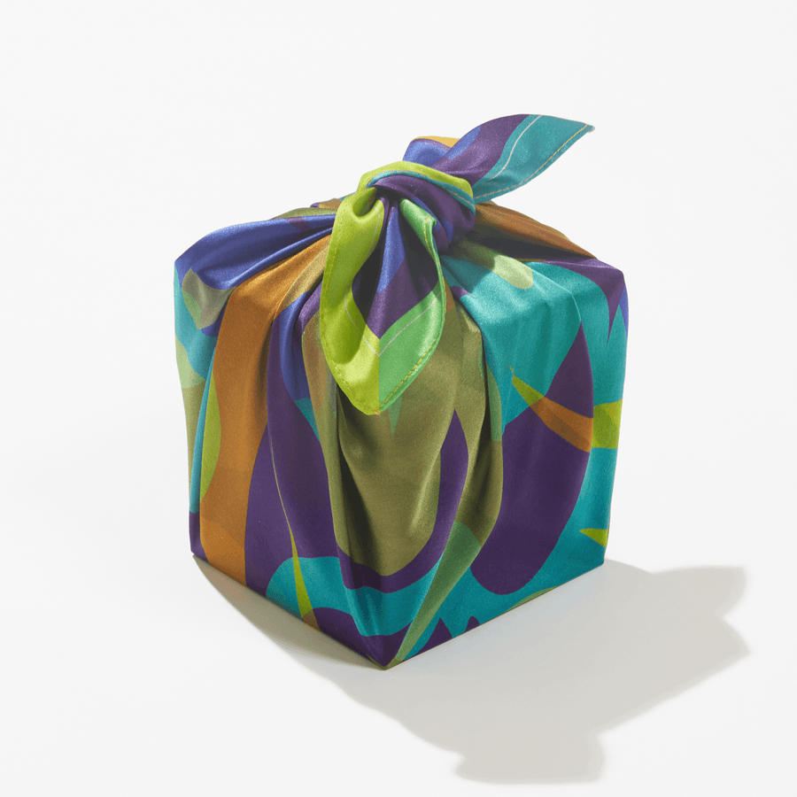 Bundle of 4 Furoshiki Wraps by Essery Waller | 18", 28", 35" & 50", Mulberry Silk