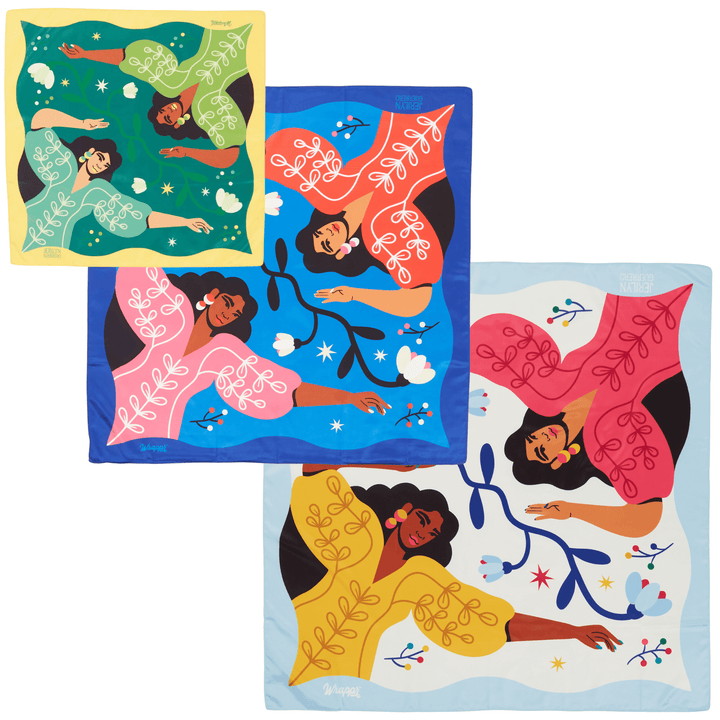Reset Collection Bundle | 3 Furoshiki Gift Wraps by Jerilyn Guerrero, 18", 28", 35" & 50" - Wrappr