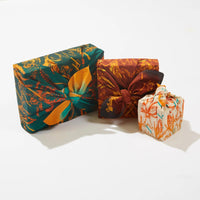 Sharing a Story Collection Bundle | 3 Furoshiki Gift Wraps by Half Moon Woman, 18", 28" & 35" - Wrappr