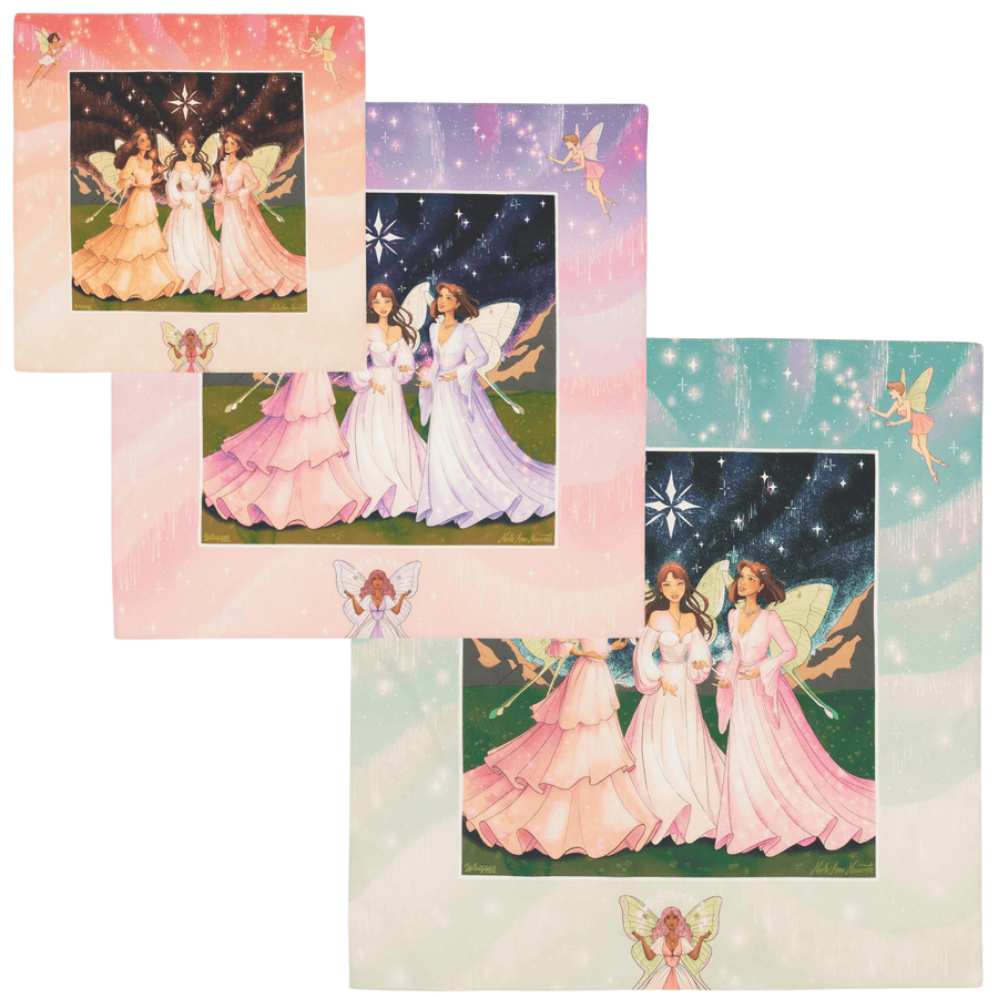Star Collection Bundle | 3 Furoshiki Gift Wraps by Noelle Anne Navarrete, 18", 28" & 35" - Wrappr