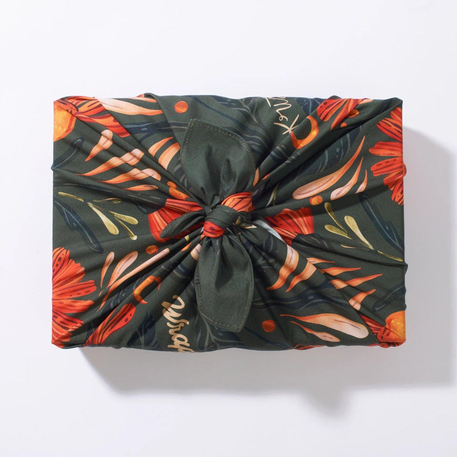 Wildflower Collection Bundle | 3 Furoshiki Wraps by Kristin Heldt, 18", 28" & 35" - Wrappr