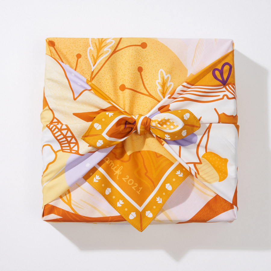 Amber River | Medium Cotton Furoshiki Wrap