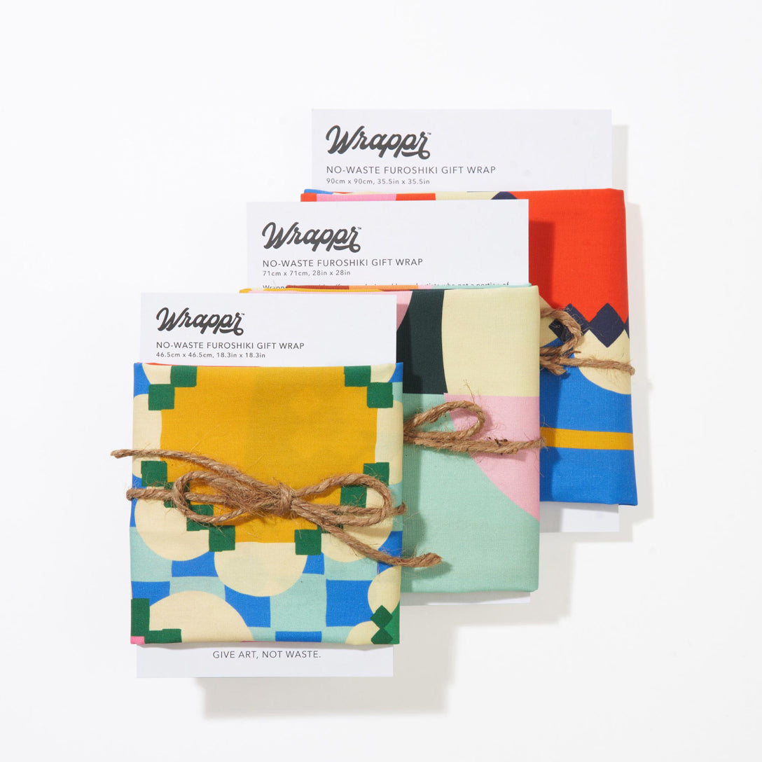 Greenhouse Collection Bundle | 3 Furoshiki Gift Wraps available on Organic Cotton