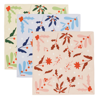 Gifts of Joy Bundle | 3 Furoshiki Gift Wraps on Organic Cotton