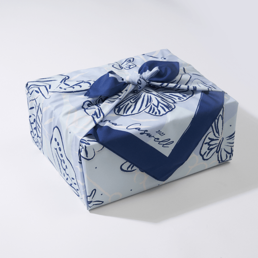 Blue Skies Ahead | Large Cotton Furoshiki Wrap - Wrappr