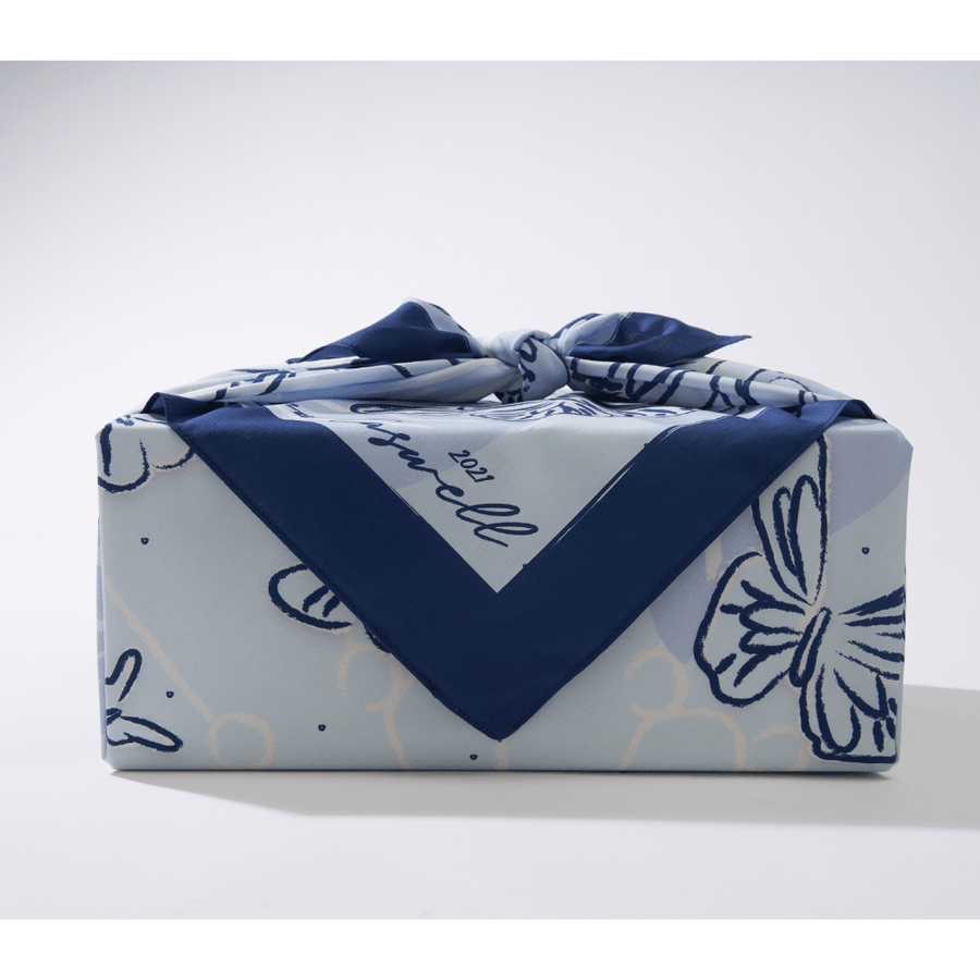 Blue Skies Ahead | Large Cotton Furoshiki Wrap - Wrappr