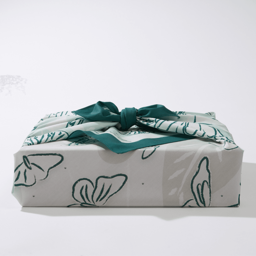 Cool as a Cucumber | Medium Cotton Furoshiki Wrap - Wrappr