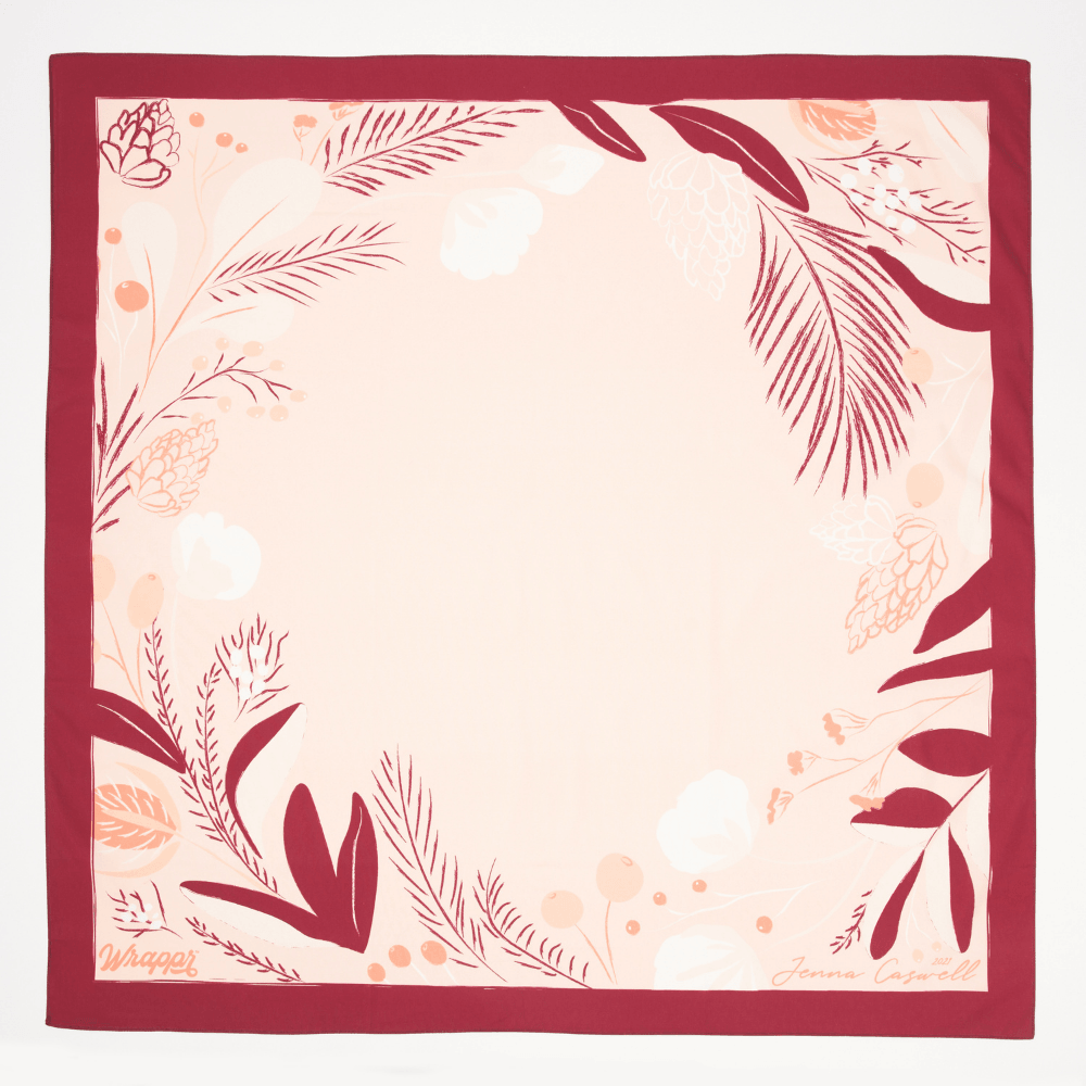 Holly | Large Cotton Furoshiki Wrap - Wrappr