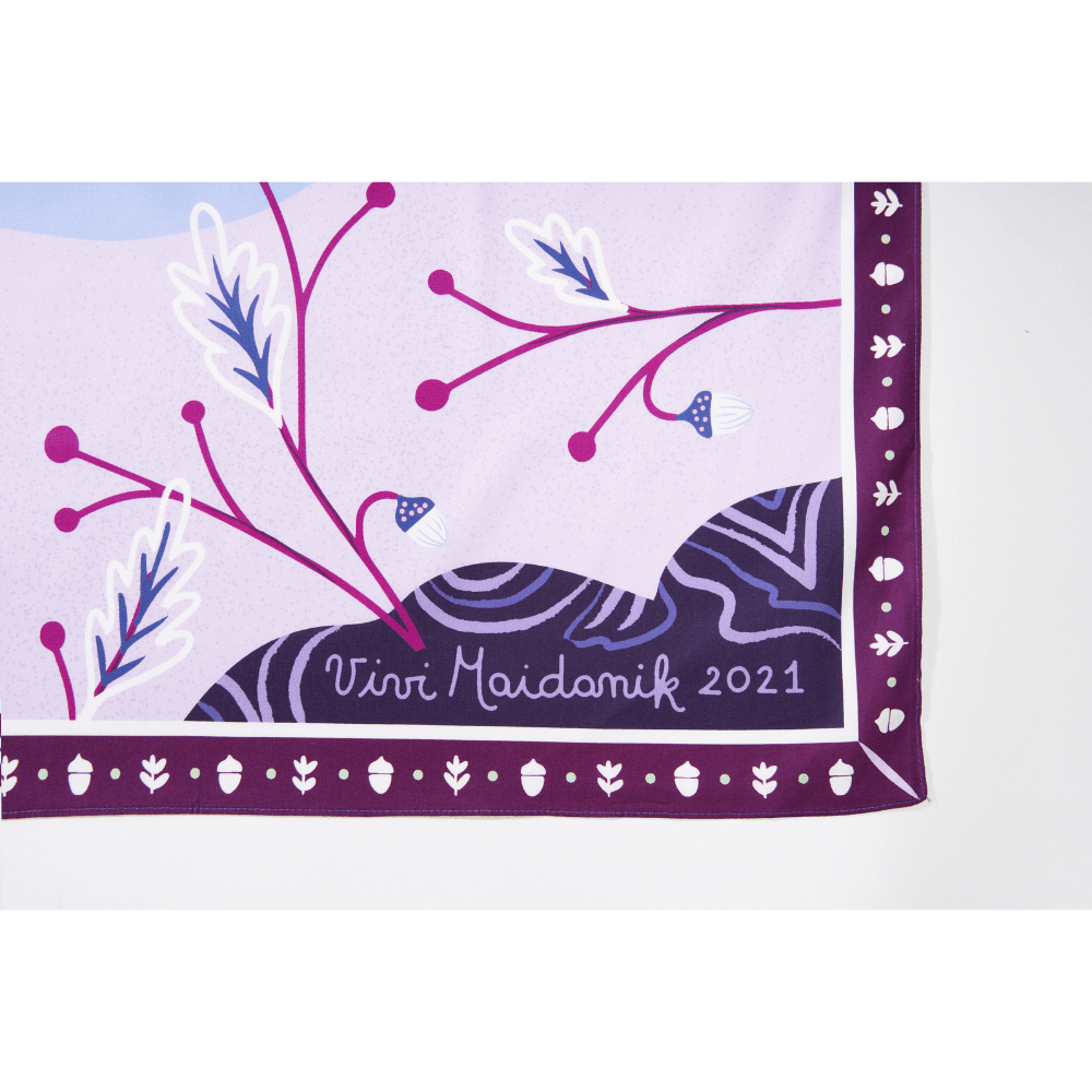 Plum Adventure | Large Cotton Furoshiki Wrap - Wrappr