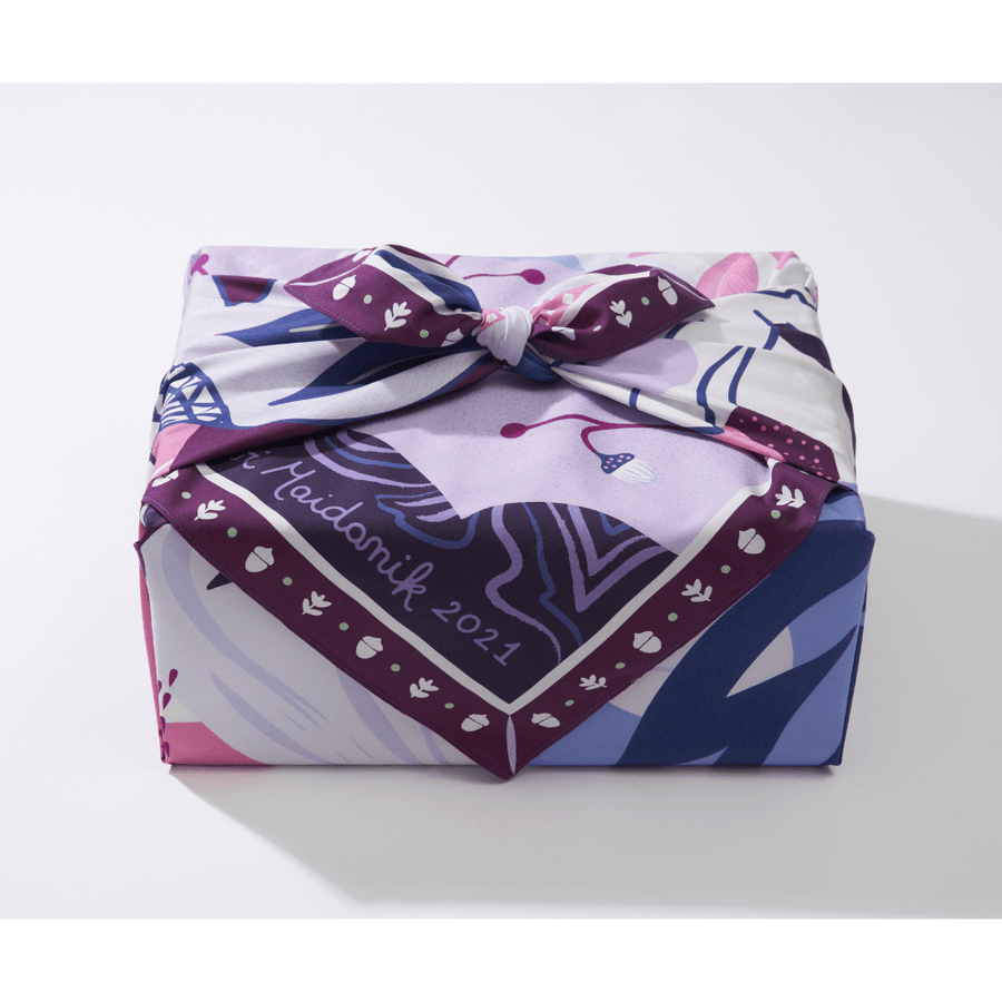 Plum Adventure | Large Cotton Furoshiki Wrap - Wrappr