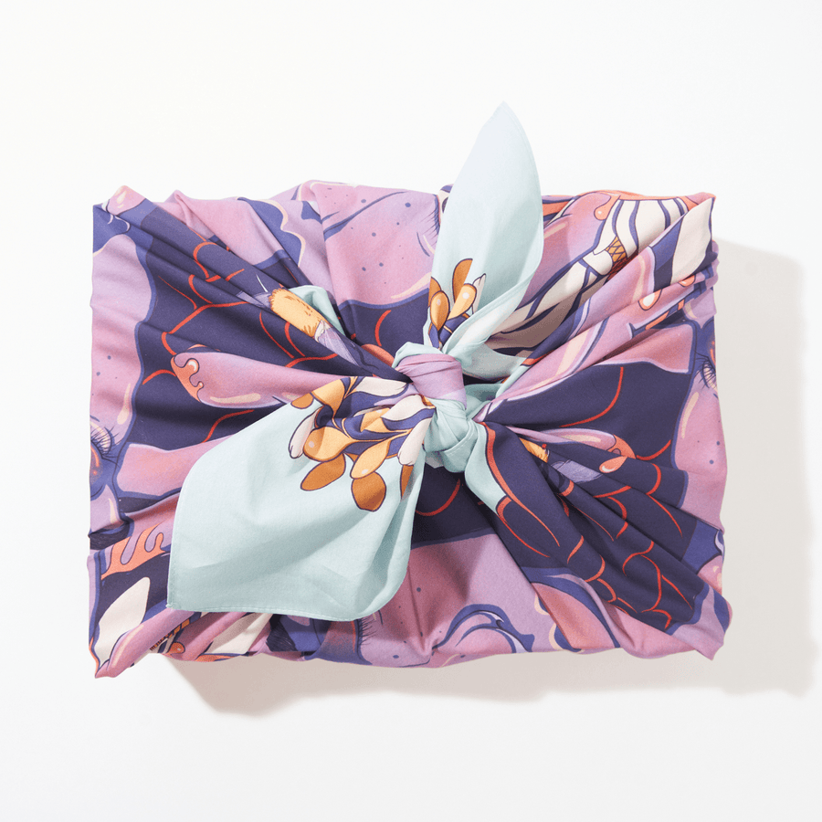 Pollinisez-moi | Emballage cadeau Furoshiki 35" par David Camisa