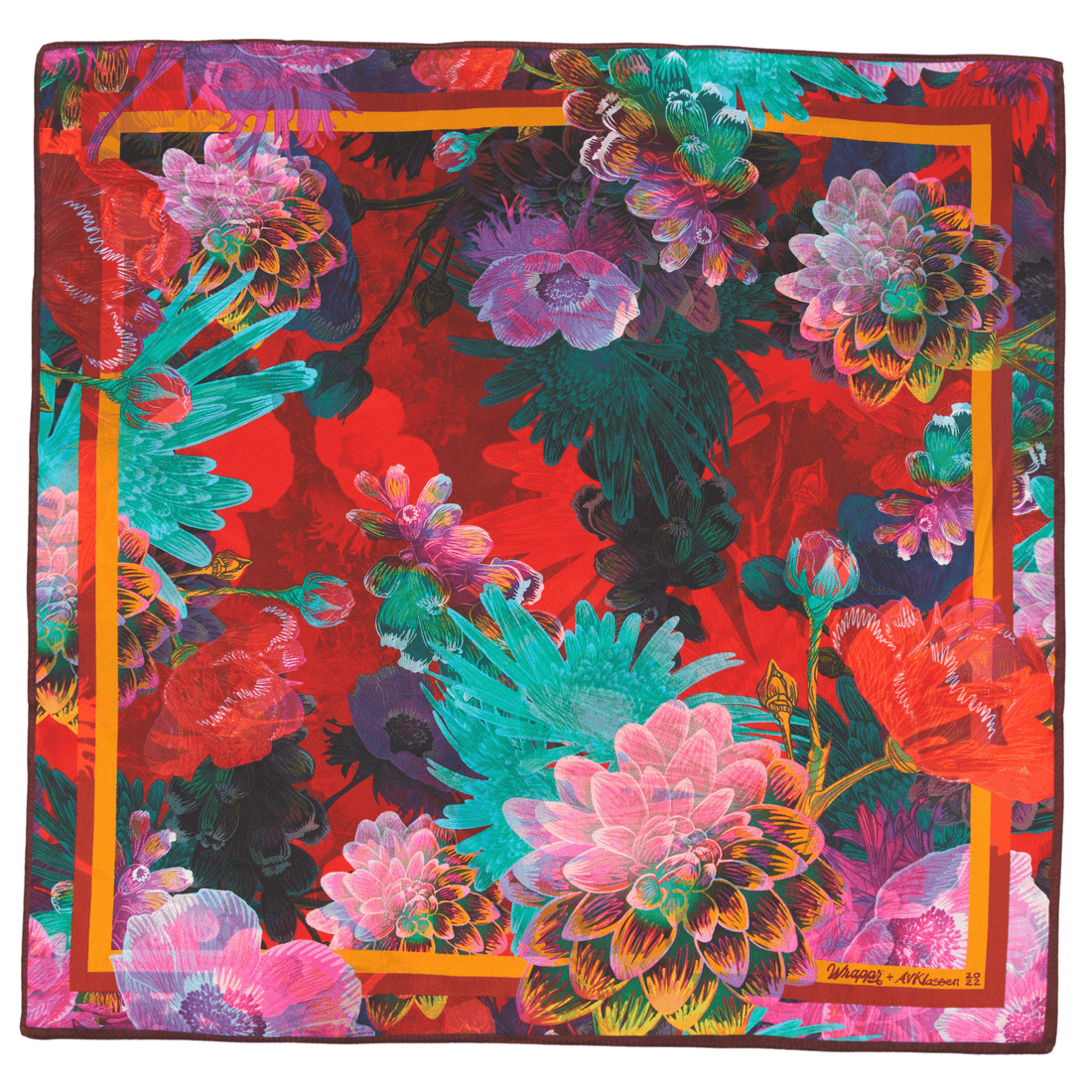 Capullo de rosa | Papel de regalo Furoshiki de doble cara de 18" de Adam Klassen